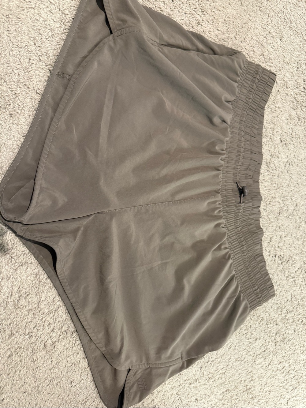 all in motion Taupe/Gray Elastic Waist Athletic Shorts